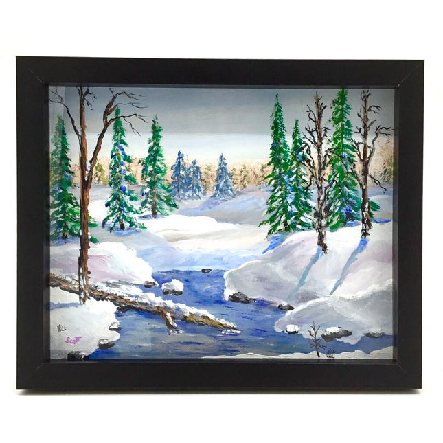 Tranquil River Winter Scene