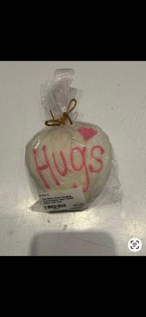 Hanging Conversation Heart HUGS
