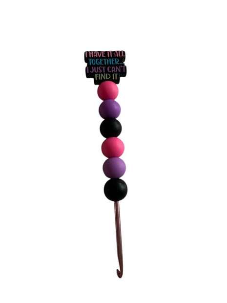 Ergonomic beaded crochet hooks 3.5mm "I have it all together I just can't find it"