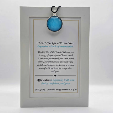 Keepsake Pendant Card - Throat Chakra