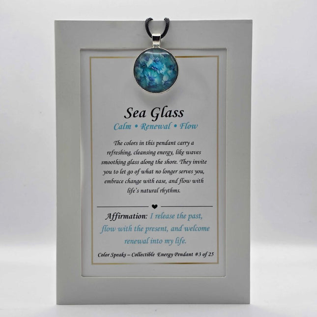 Keepsake Pendant Card - Sea Glass