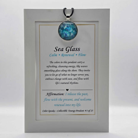 Keepsake Pendant Card - Sea Glass