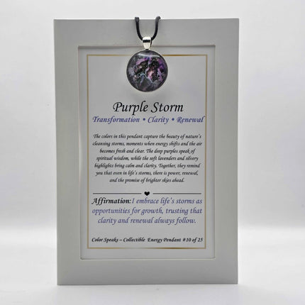 Keepsake Pendant Card - Purple Storm