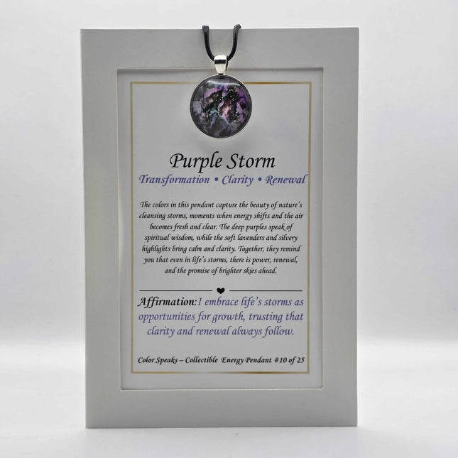 Keepsake Pendant Card - Purple Storm