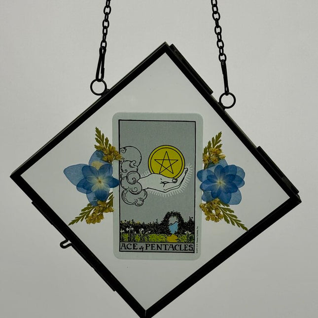 Diamond Frame w/ Pressed florals