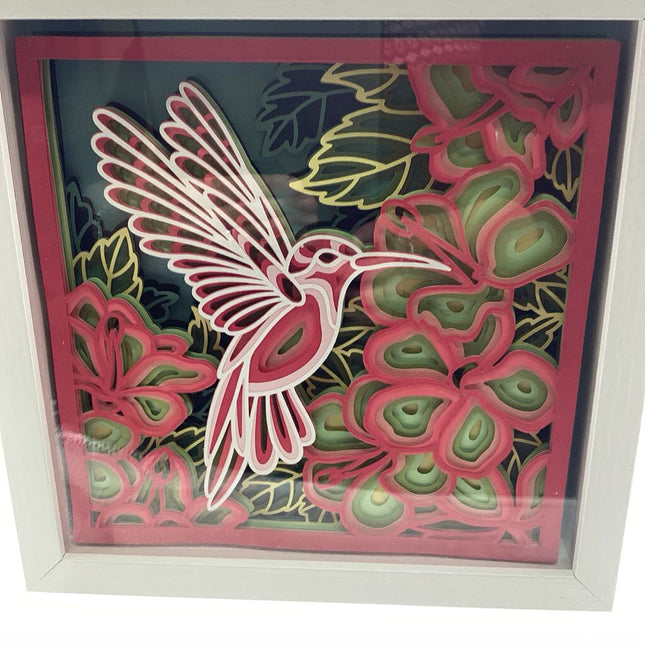 Red Hummingbird Shadowbox