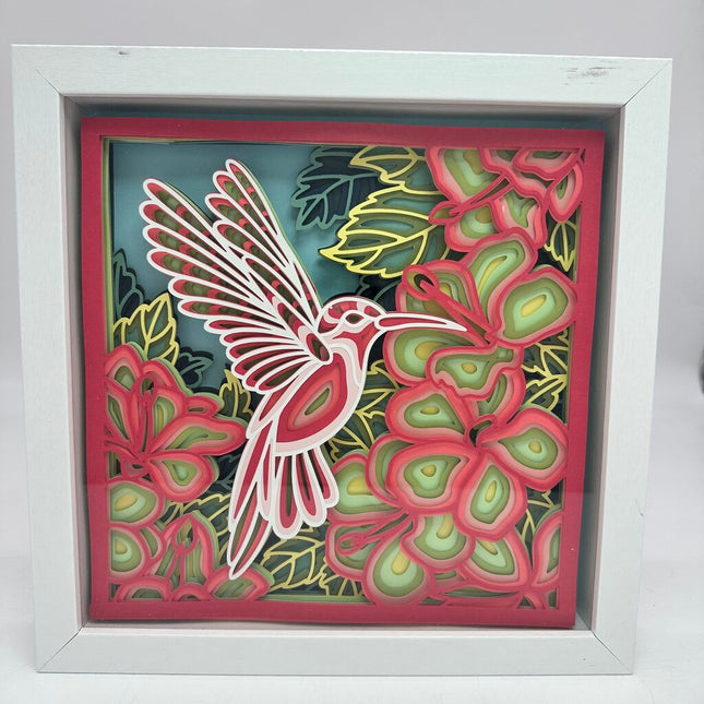 Red Hummingbird Shadowbox