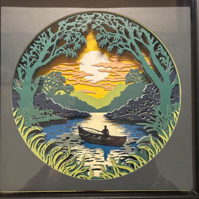 Lake scene Shadowbox