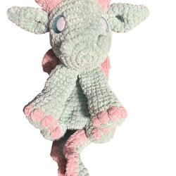 Crocheted dragon snuggler plushie - view 1