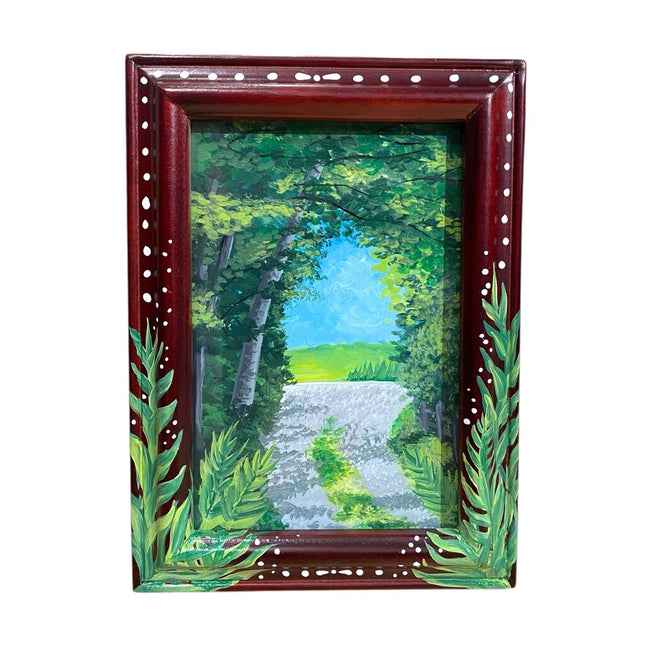 Foliage path Painted Framed