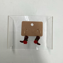 brown boot red flower - view 1