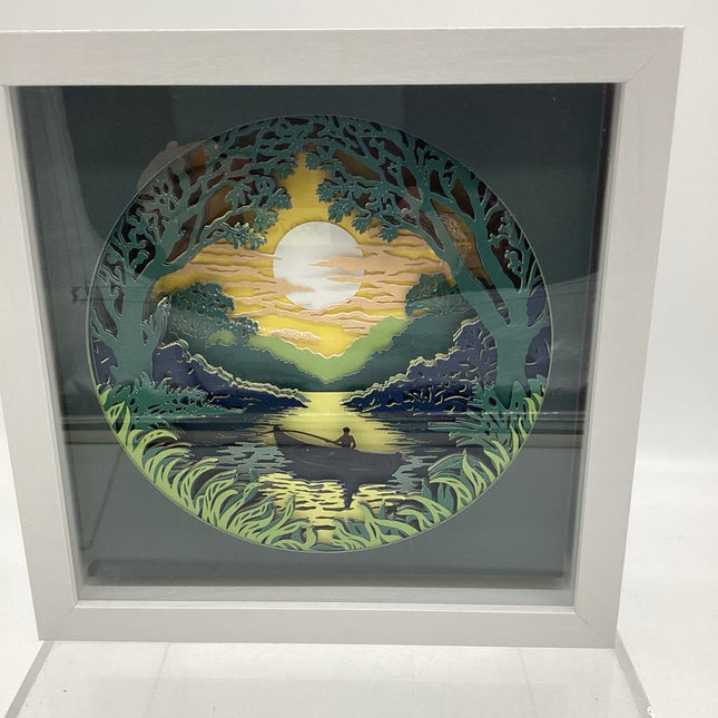 River Scene Shadowbox