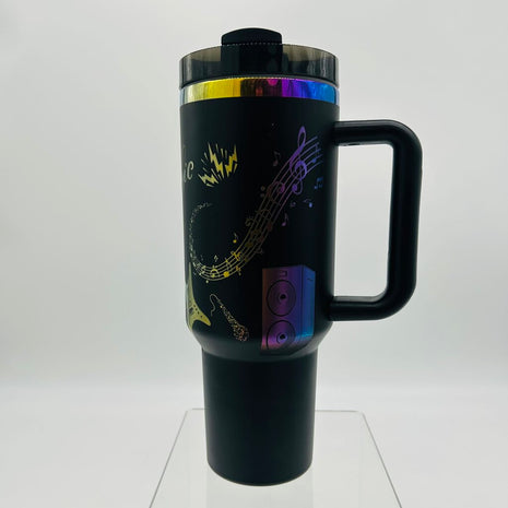 40 oz Tumbler Music Black