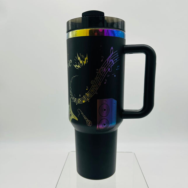 40 oz Tumbler Music Black