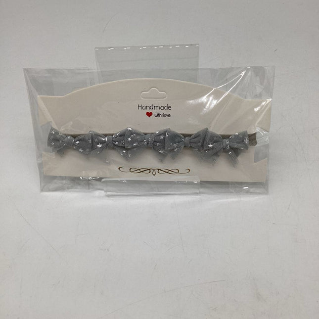 Gray tule baby headband