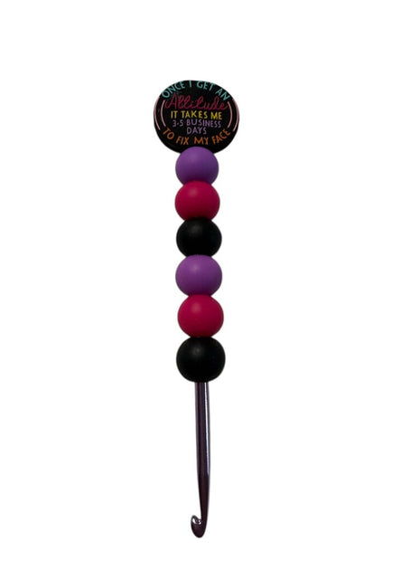Ergonomic beaded crochet hook 4.5mm "once I get an attitude it takes 3-5 business days to fix my face"