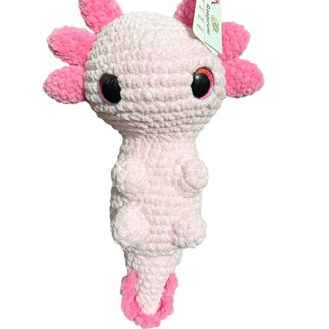 Crochet axolotl plushie