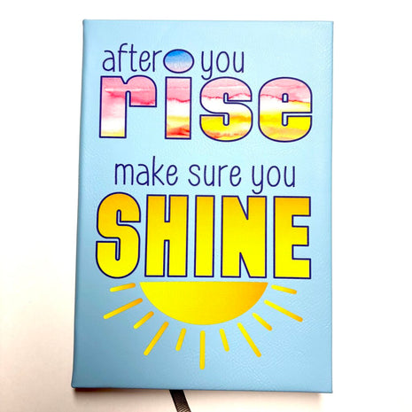 RISE AND SHINE FAUX LEATHER JOURNAL