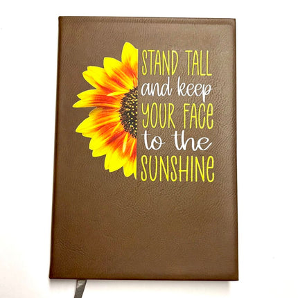 SUNFLOWER FAUX LEATHER JOURNAL