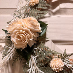 Crystal Moon with White Sola Wood Flowers - view 7