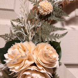 Crystal Moon with White Sola Wood Flowers - view 6