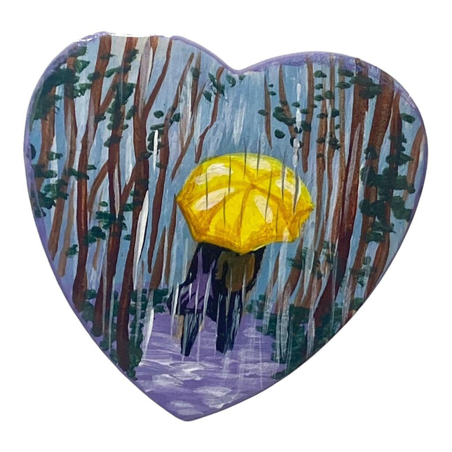 Umbrella Lovers Heart Magnet