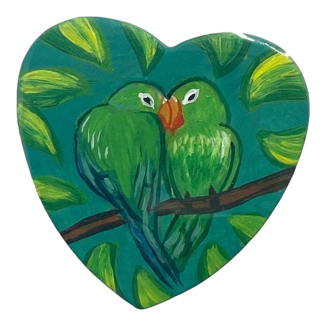 Lovebirds Heart Magnet