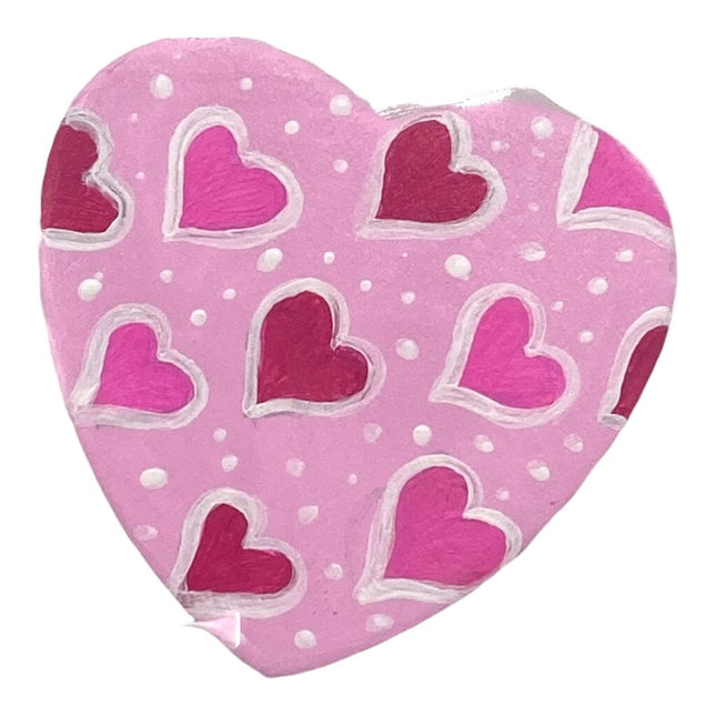 Pink Hearts pattern Heart Magnet