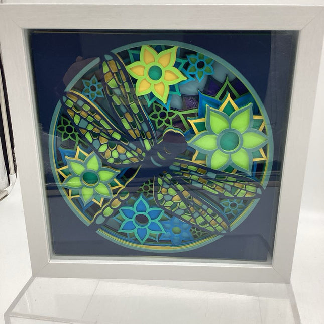 Dragonfly Blue Shadowbox