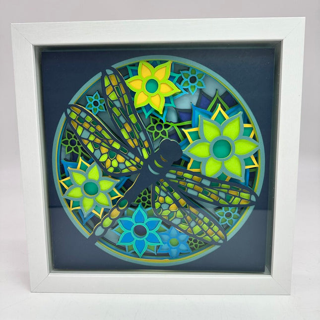 Dragonfly Blue Shadowbox