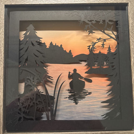Fisherman scene 2 Shadowbox
