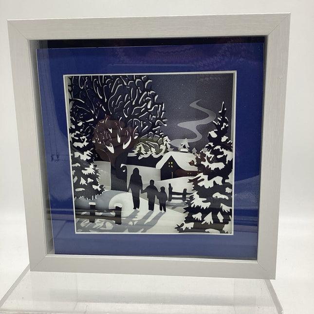 Winter Wanderer Mother kids Blue Shadowbox