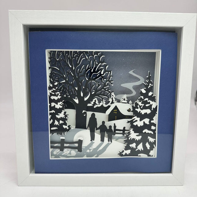 Winter Wanderer Mother kids Blue Shadowbox