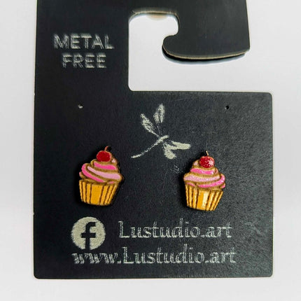 Earrings - Stud Cupcake