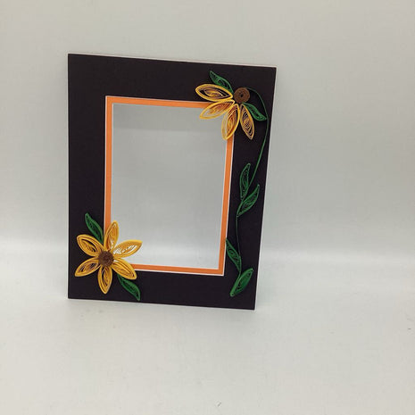 pIcture mat brown with yellow flowers