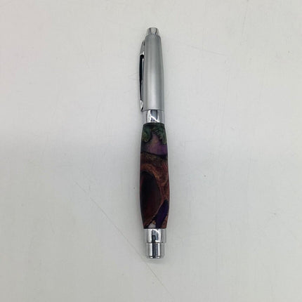 Hand Turned Fountain Style Pen in Acrylic Hybrid