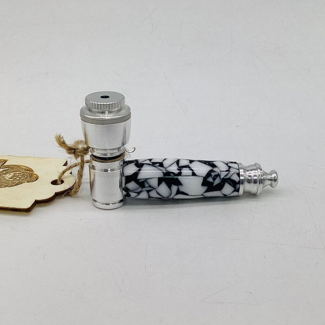 Black and White Acrylic Smoking Pipe