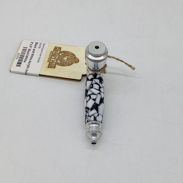 Black and White Acrylic Smoking Pipe