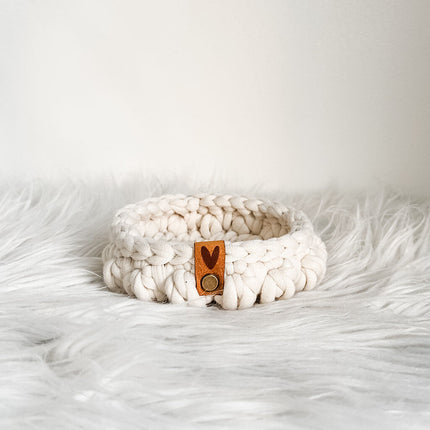 Trinket Tray with Heart Tag in Cream