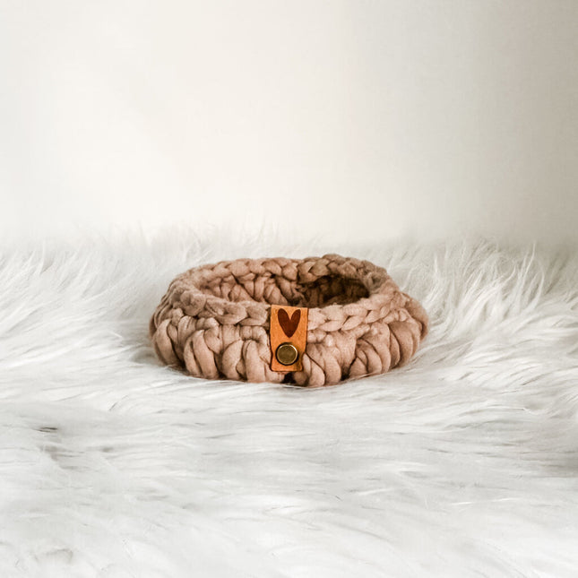 Trinket Tray with Heart Tag in Sand