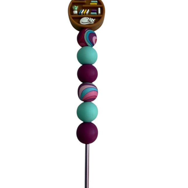 Ergonomic beaded crochet hook 3mm cat shelf