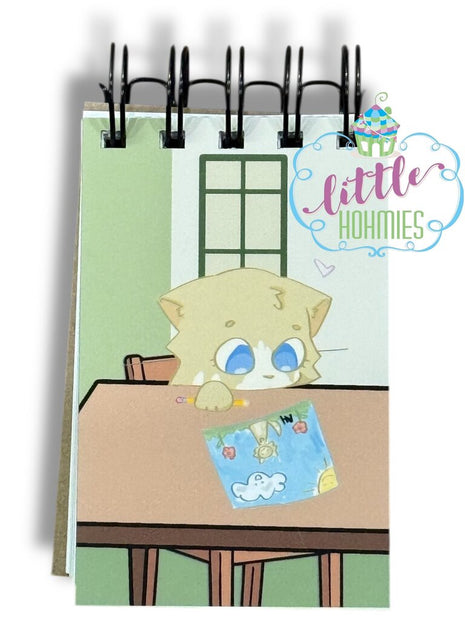 2.5x4 Notebook - Ashy Kitty Draws