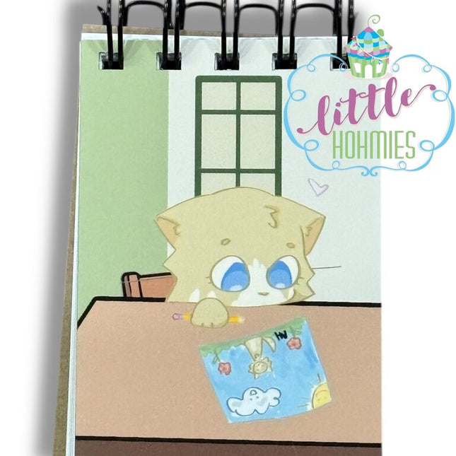 2.5x4 Notebook - Ashy Kitty Draws