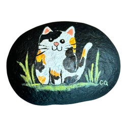 Rock-blk-calico cat - view 1