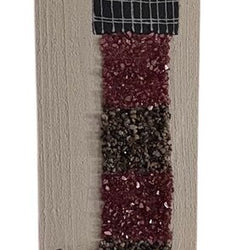 tall Lighthouse on wood, crushed glass and sea glass - view 1