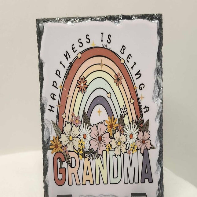 Shelf sitter- Happiness is Grandma slate