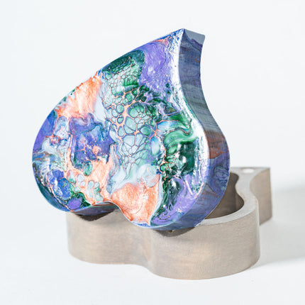 Heart Keepsake Box - Lavender, Green Bronze