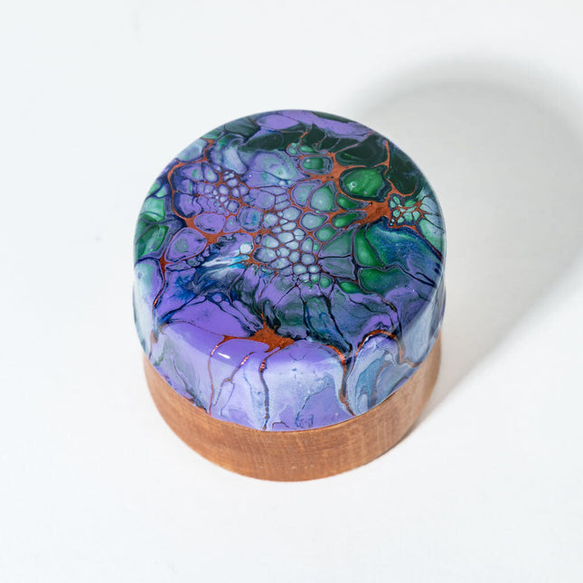 Ring Box - Lavender, Green Bronze