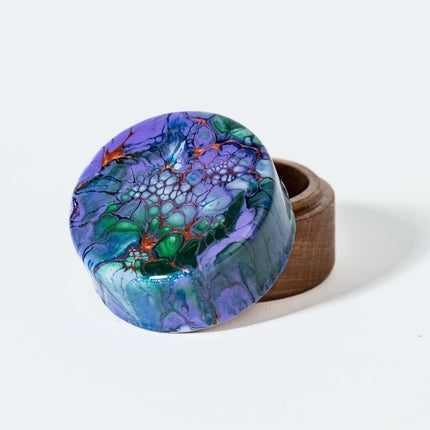 Ring Box - Lavender, Green Bronze