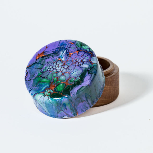 Ring Box - Lavender, Green Bronze
